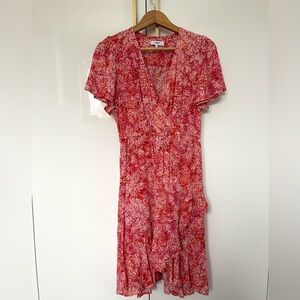 SUNCOO Paris ruffle wrap dress size small